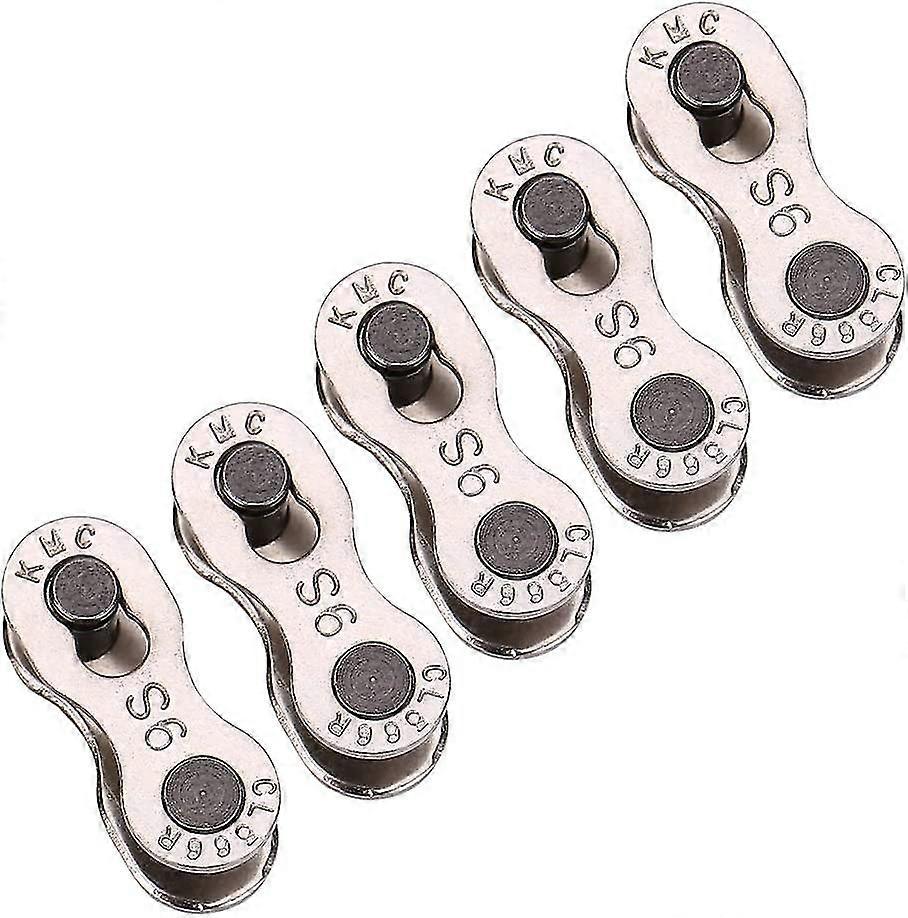 Chain Lock 10 Compartments, 5 Pairs Chain Lock Bicycle Chain Bicycle Chain Link Bicycle Chain Lock Link For 6, 7, 8, 10 Speed Chain (10 Speed)