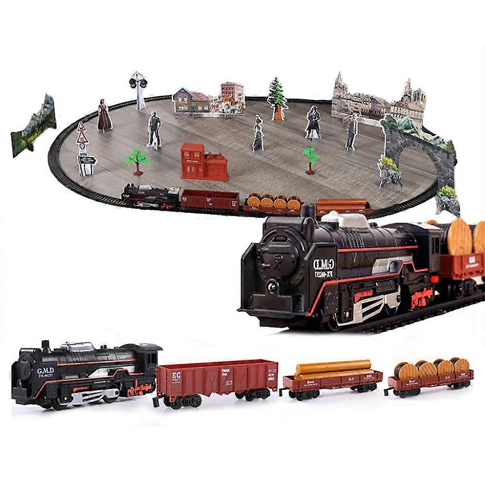 Best Offer-Classic Electric Train Toy Rails Train Model Railway Set Professional Vehicle Circuit Model Interactive Toy Child Birthday Gift 2023 New