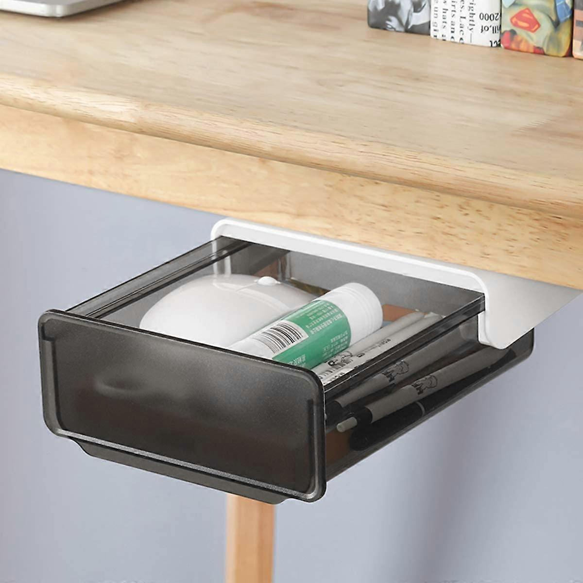 Under Desk Medium Storage Drawer, Pencil and Office Supplies Organizer, Suitable for Small Offi