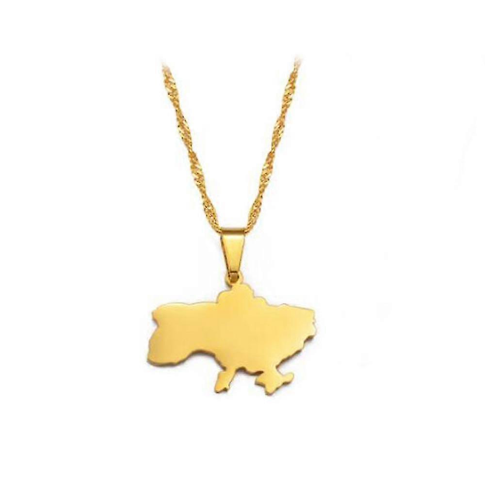 Ukraine Map Pendant Necklace Ukrainian Jewelry Gifts Fashion Simple Ladies Necklace Xq-ps405