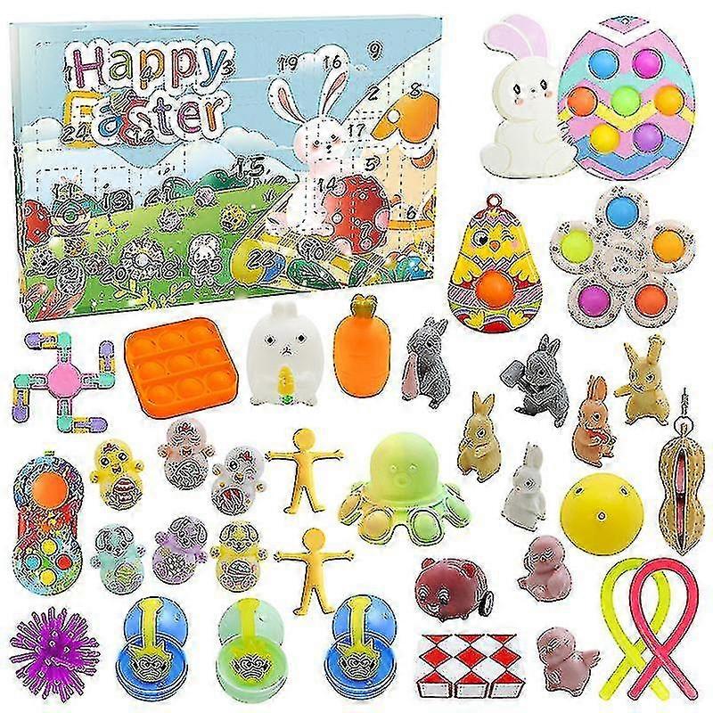 Easter Decompression Toy Set Children's Countdown Hand Tear Calendar Blind Box Toy