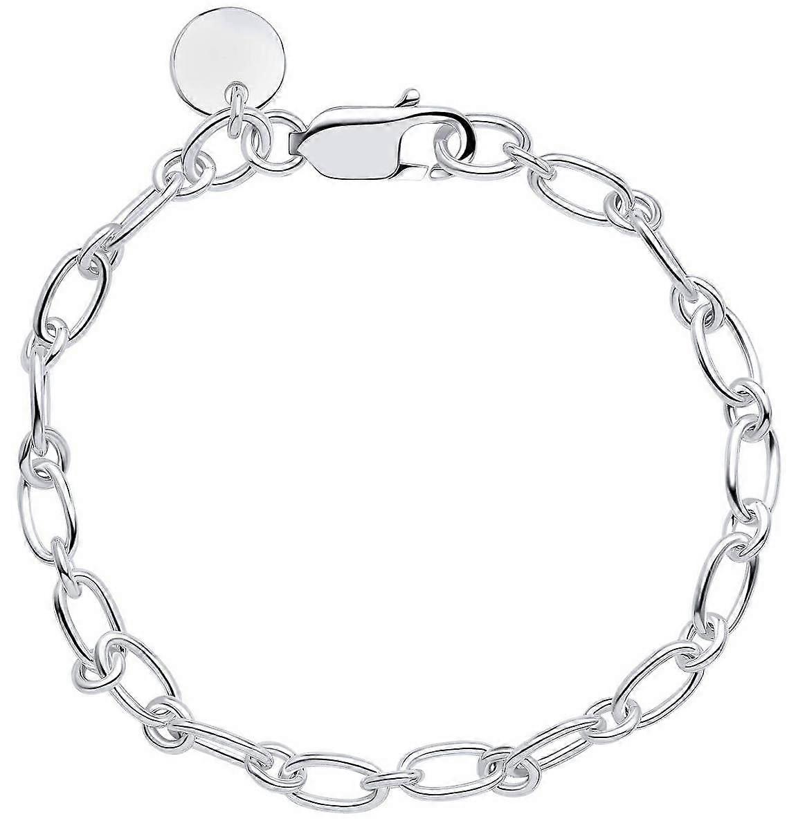Beginnings Long Link Chain Tag Bracelet - Silver