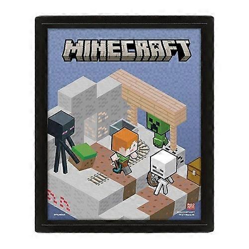 Minecraft Terrain 3D & Lenticular Poster