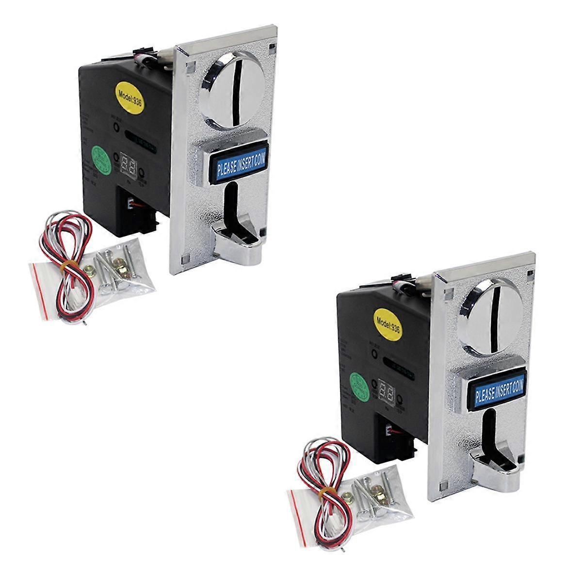2PCS 616 Multi Coin Acceptor Electronic Roll Down Coin Acceptor Selector Mechanism Vending Machine