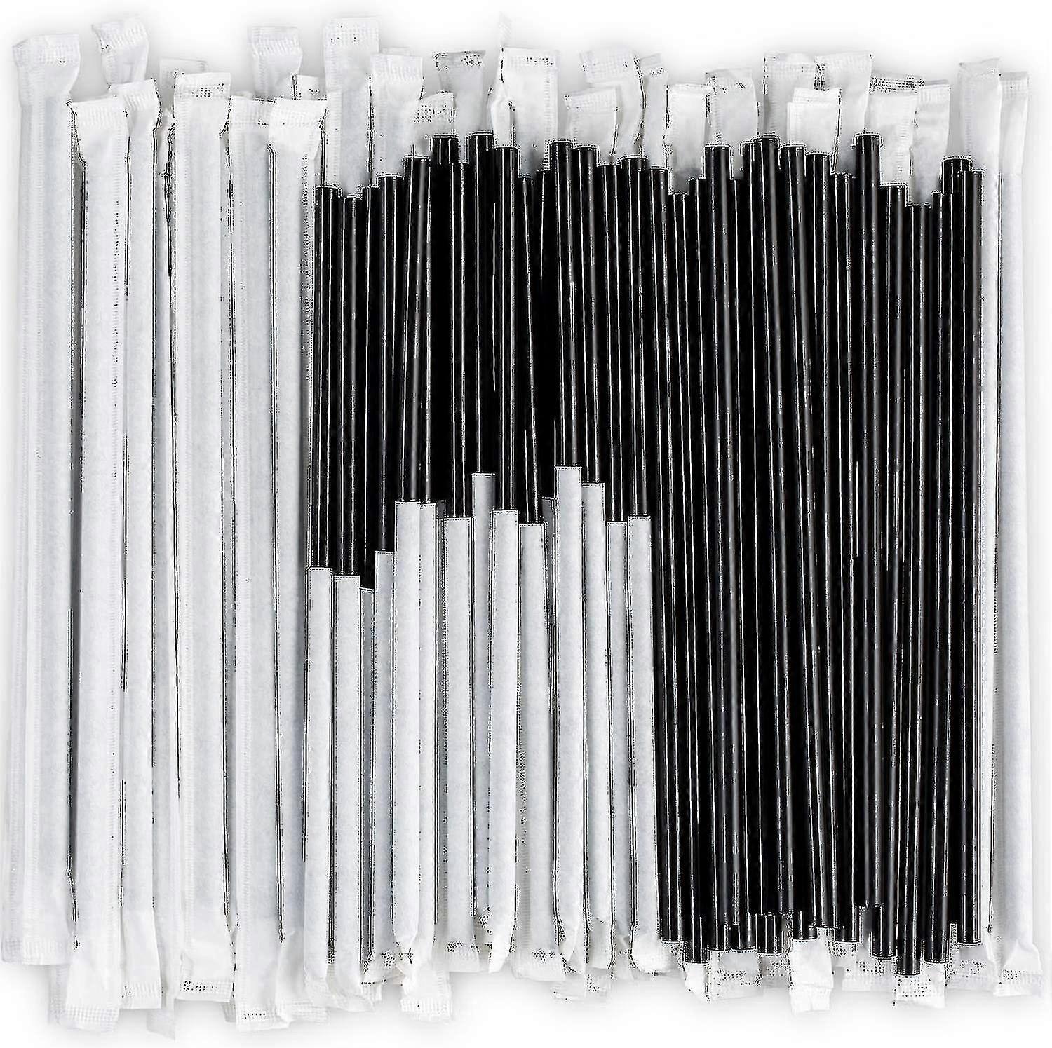 2024 Durchsichtige Plastikstrohhalme einzeln verpackt 1000er Pack