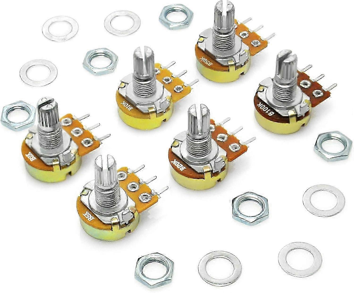 B10K/B100K/B5K/B50K/B2K/B20K Ohm Knurled Shaft Rotary Taper Potentiometer for Arduino