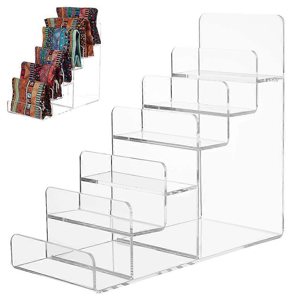 6 Tier Acrylic Display Stand Acrylic Display Riser Stepladder Display Shelf Acrylic Display Organizer Holder Collectibles Display and Retail Showcase 