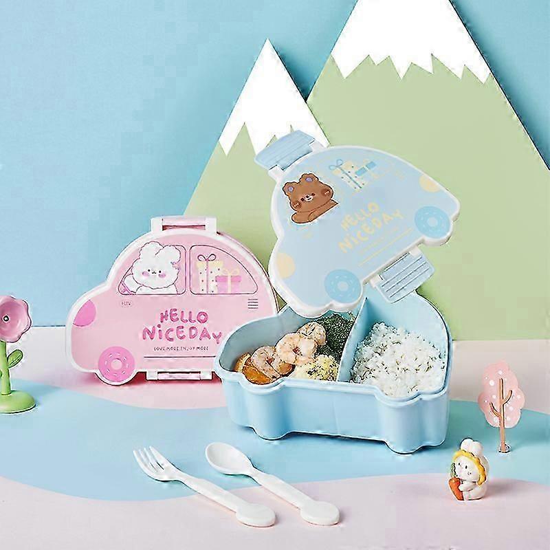 Creative car lunch box for office workers, divided into cute and portable bento boxes, divided into compartments for lunch boxes