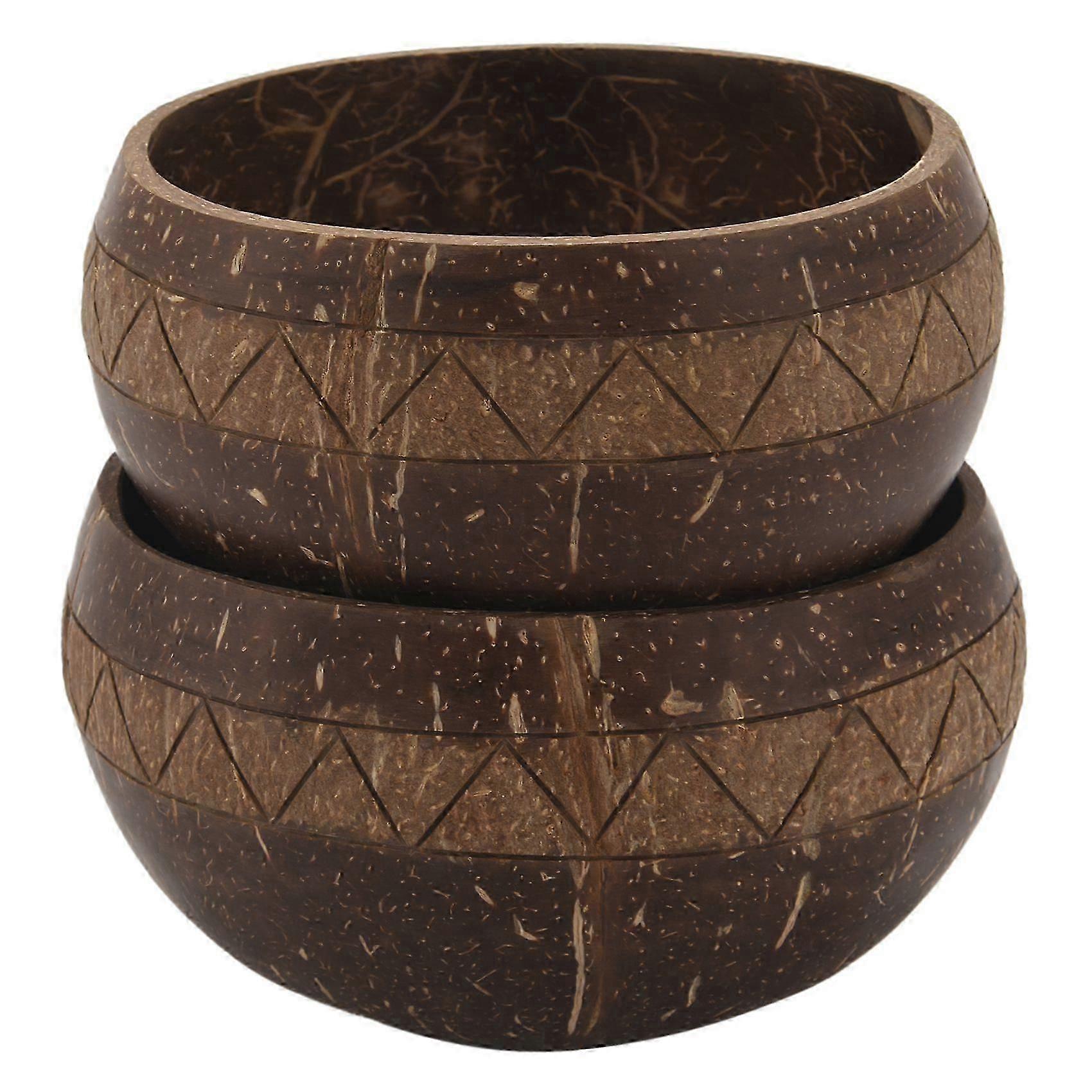 وعاء جوز الهند المنحوت يدويا ، عصير سلطة عضوية نباتية وعاء بوذا أكي للمطبخ وتناول الطعام والديكور