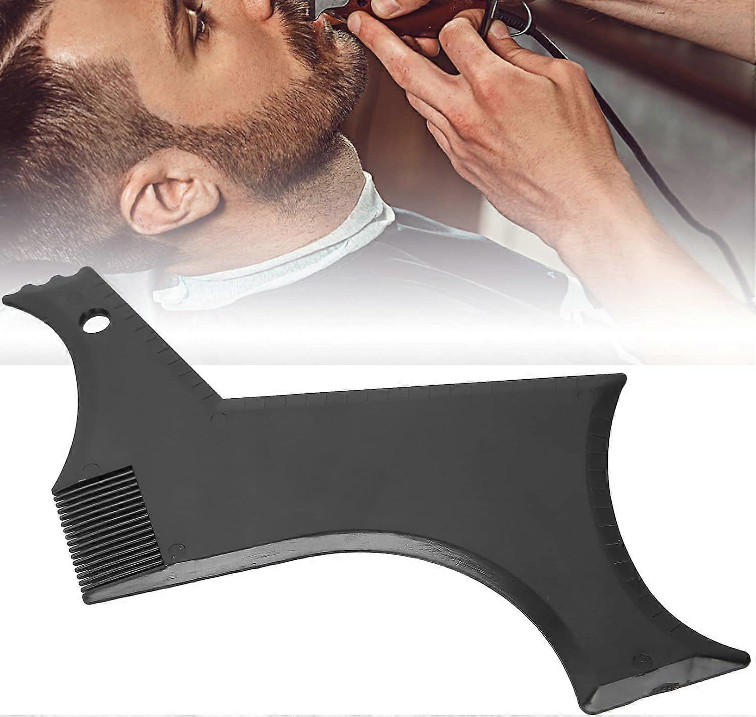 Beard Comb, Beard Shaping Template, Beard Shaping Tools, Black Plastic Beard Style Beard Beauty Template