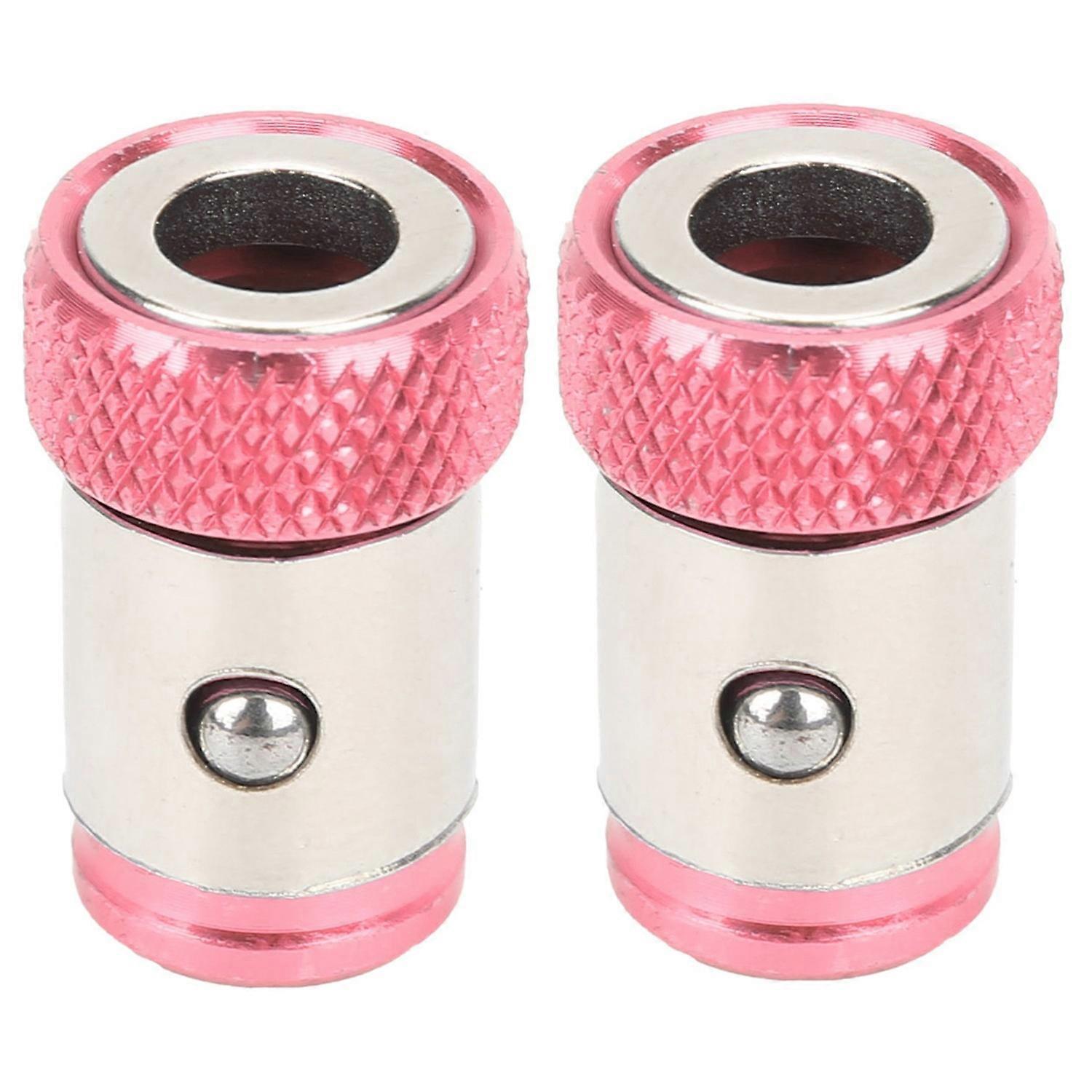 2Pcs Magnetizer Ring Universal Metric 1/4inch Magnetic Steel Screwdriver Bits AccessoriesRed