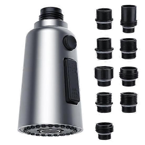 Sink Faucet Extender Kit with Durable ABS Nozzle 3 Flow Function Fits Most US Standard Anti-leakage Kitchen Faucet