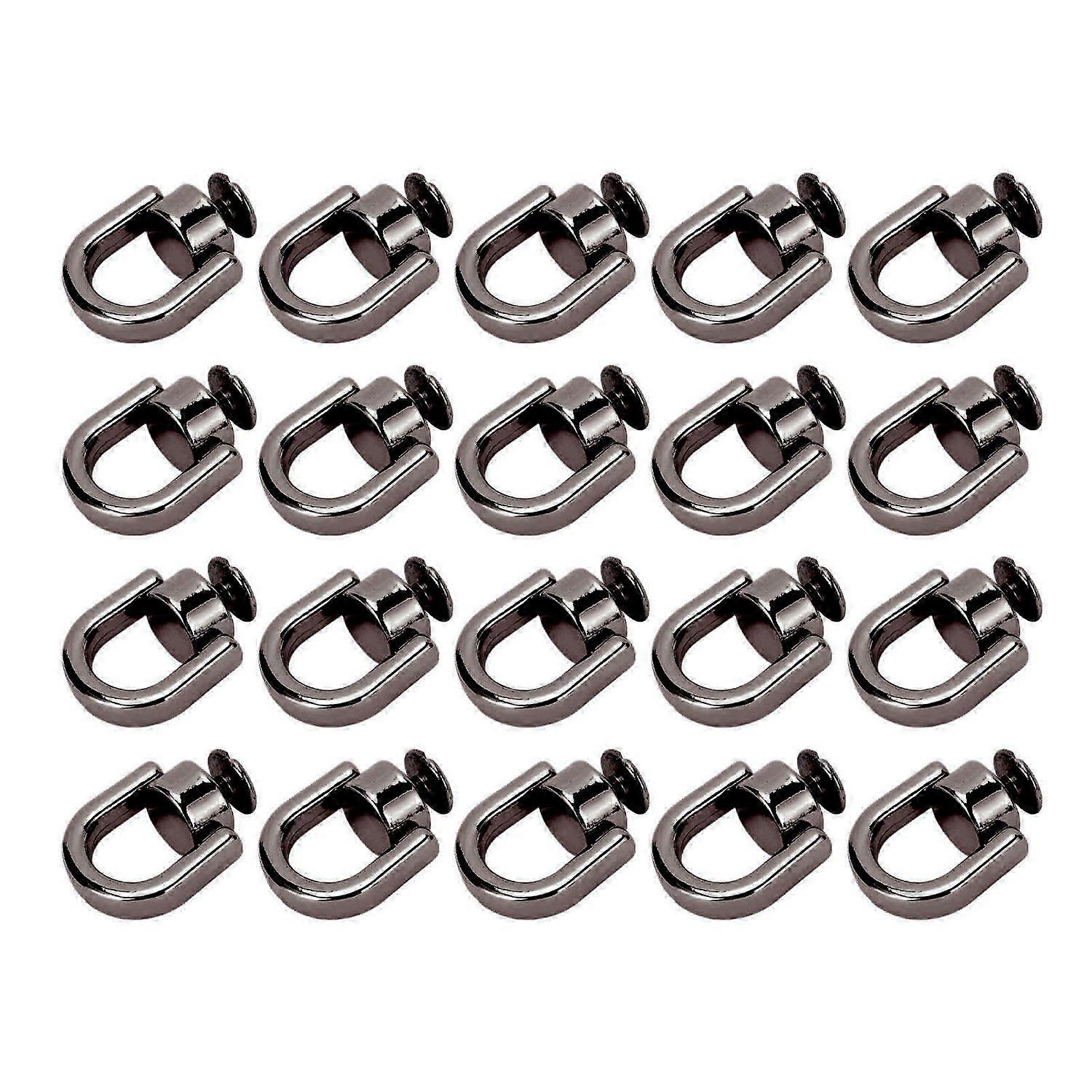 20PCS D Ring Rivet 16x9.5mm Zinc Alloy and Iron Rivet Button Ball Stud with Thread for Leather Gray 
