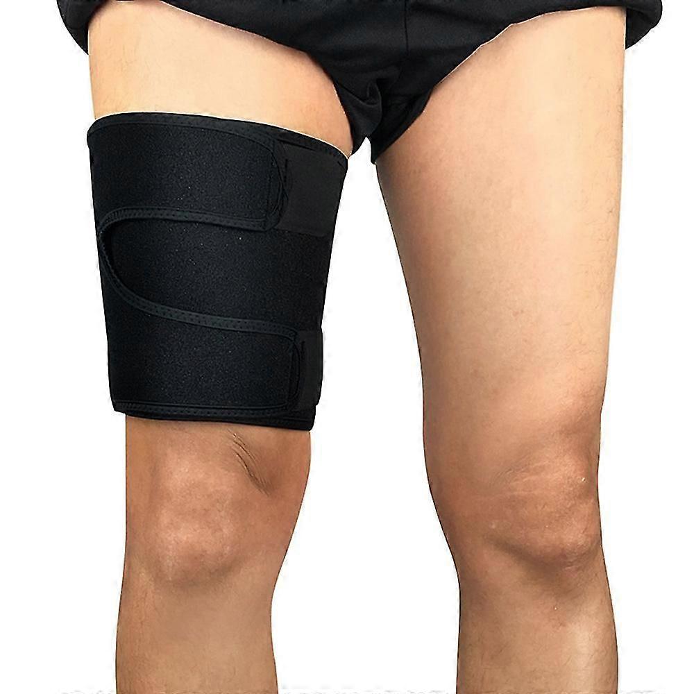 Thigh Support - Hamstring Quadrilateral Wrap - Adjustable Compression Set For Fitness Sports