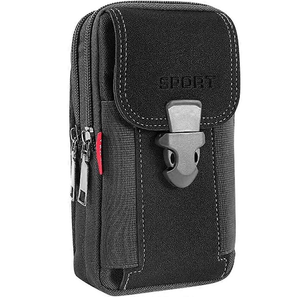 Cinto Multifuncional Masculino Bolsa para Celular Cinto Bolsa - Vertical 6,5 Polegadas Preto
