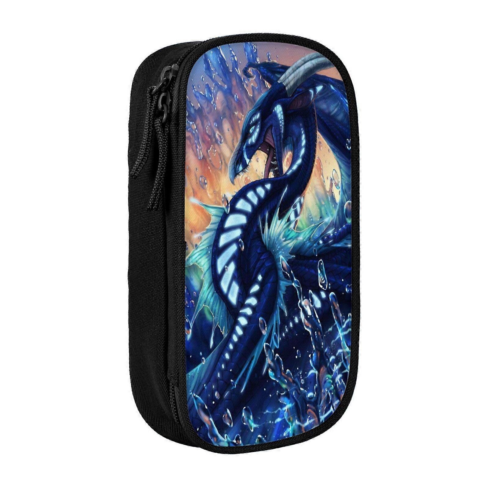 i197 أجنحة النار مقلمة حقيبة قلم سعة كبيرة سحابات مزدوجة حقيبة قلم حقيبة مكتبية حقيبة مستحضرات التجميل مع مقصورةSWTD3577