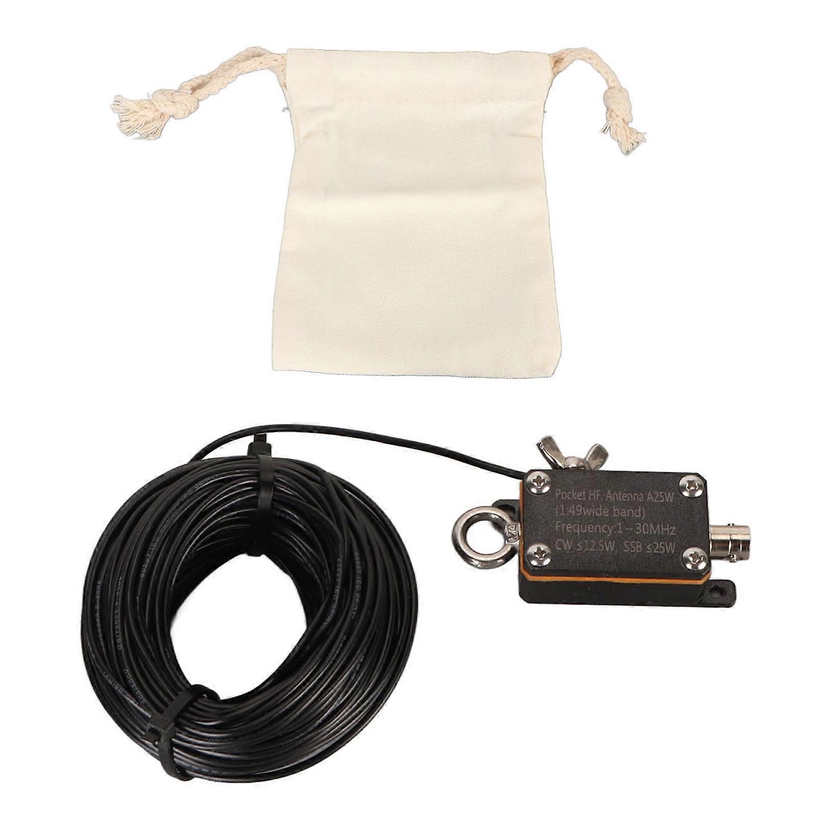 Portable HF End Fed Antenna 1‑30MHZ FE8 CW SSB 1:49 Balun Short Wave Pocket End Fed Radio Antenna Or Outdoor
