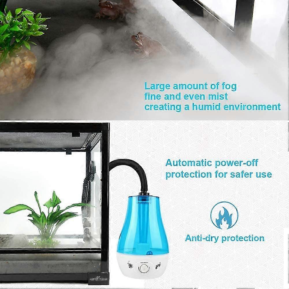 Pet Humidifier 3l Reptile Tank Humidifier Fog Generator Fogger Vaporizer Blue