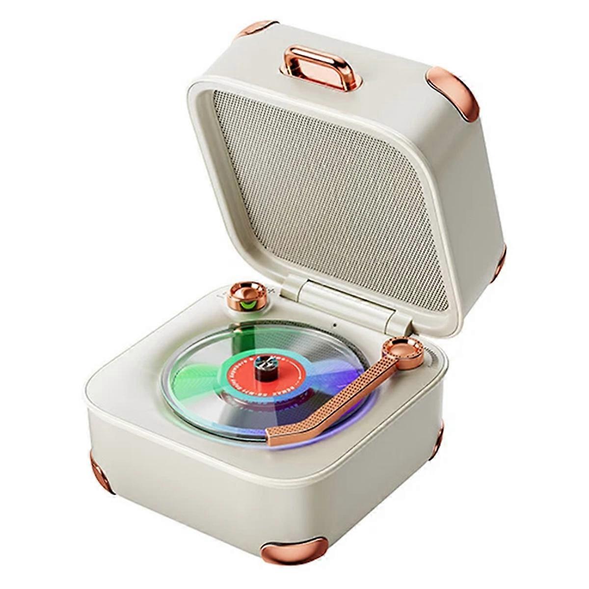 Mini Classic Retro Bluetooth Speaker High Fidelity Music Box Vinyl Record Player Speaker Color Atmo