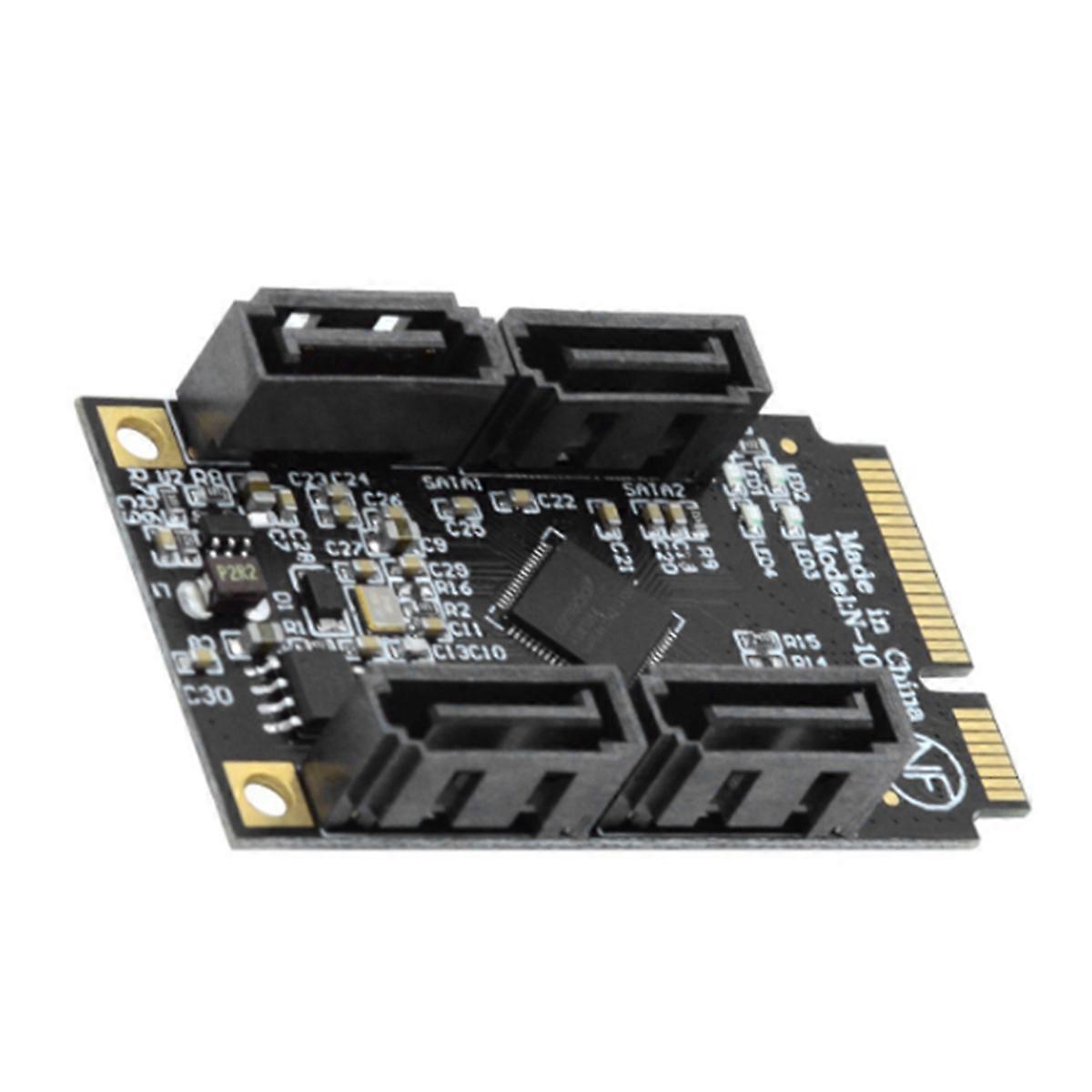 High-Speed SATA 3.0 Adapter Efficient Data Management: Mini PCIe to 4 Ports SATA 3.0 Adapter - Fast