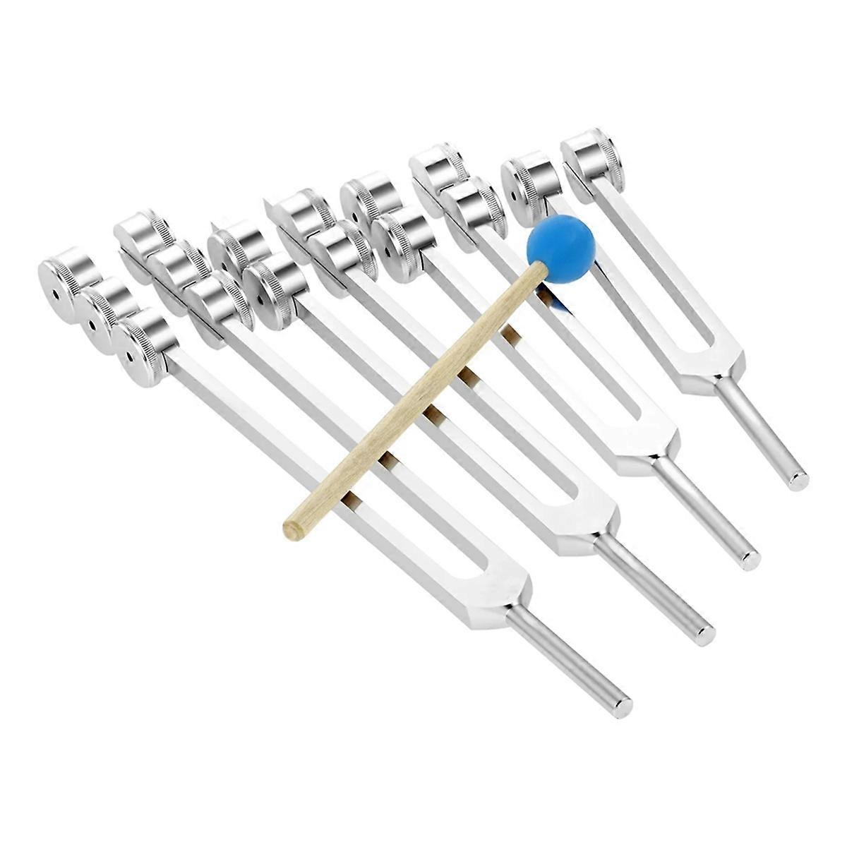 4pcs/Set Tuning Forks 32/48/64/128 Hz with Hammer for Nervous System Testing Sound Healing Therapy Health Care