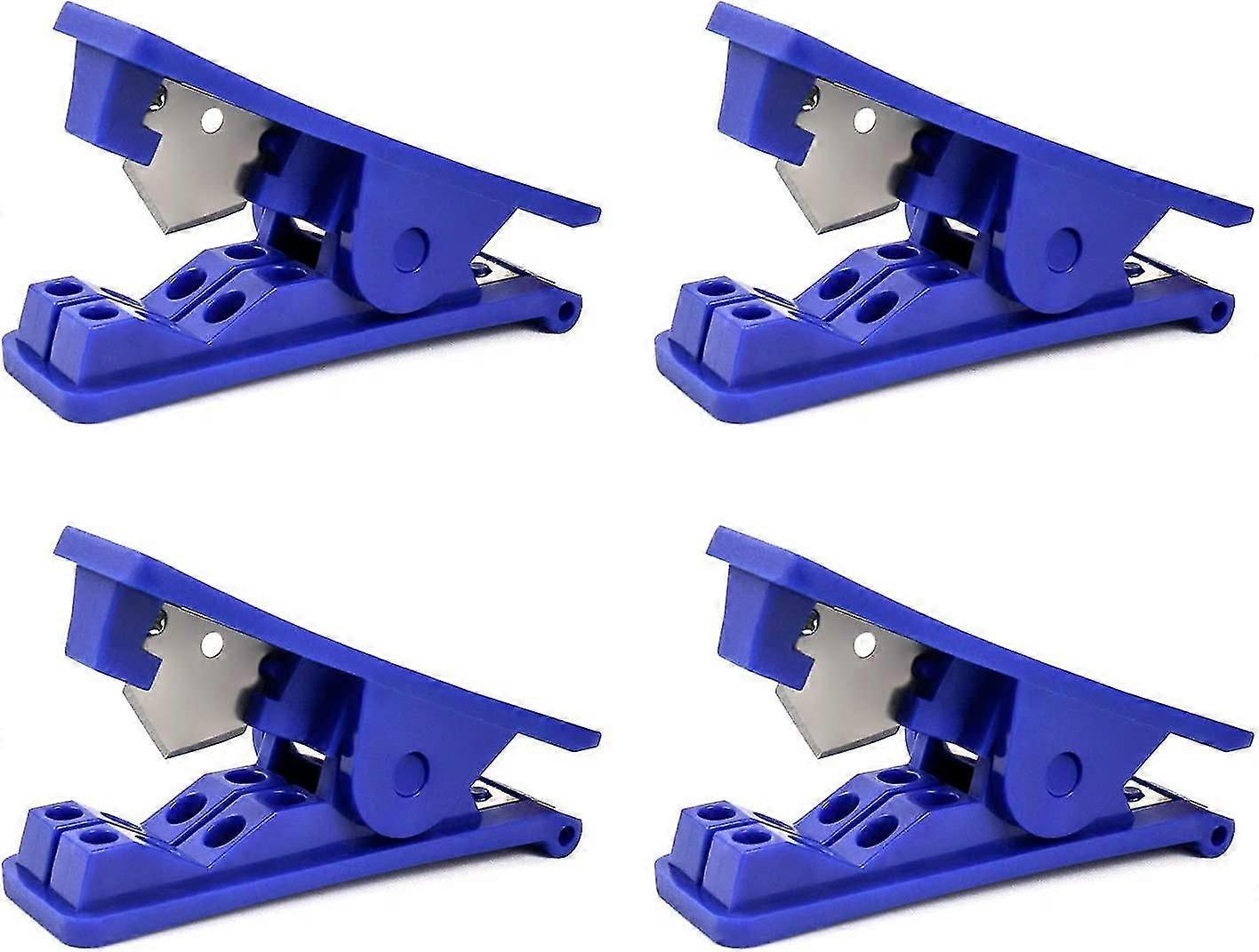 4 حزمة خرطوم القاطع ، الاقتصاد المطاط البلاستيك الأنابيب القاطع لسيليكون PVC بو أنابيب النايلون ، ما يصل إلى 12mm OD ، الأزرق
