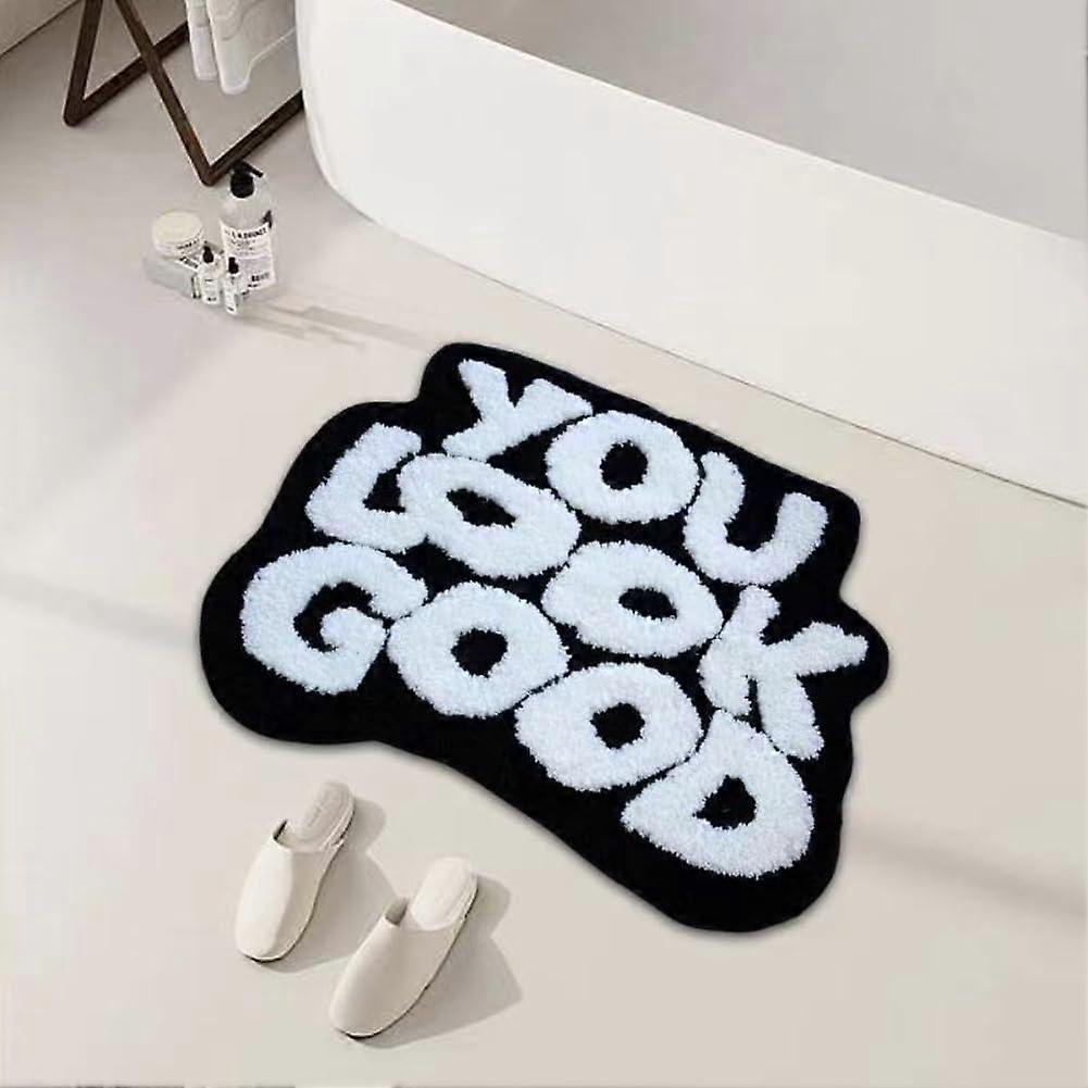 Bathroom Carpet Matte 25 'X21' Soft absorption microfiber bath carpets, non -slip rubber support
