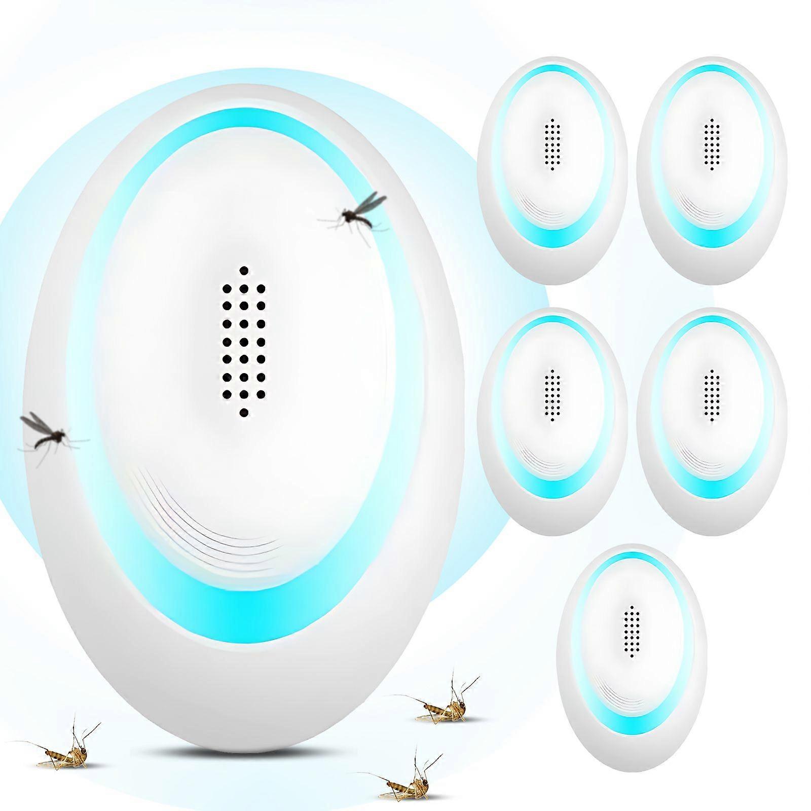 6 Pack Pest Repellent Ultrasonic Plug In CF+VF Dual Frequency Rodent Mouse Mosquito Bug Insect Spider Repeller No Harm to Human Pets 1000sq.ft Electro