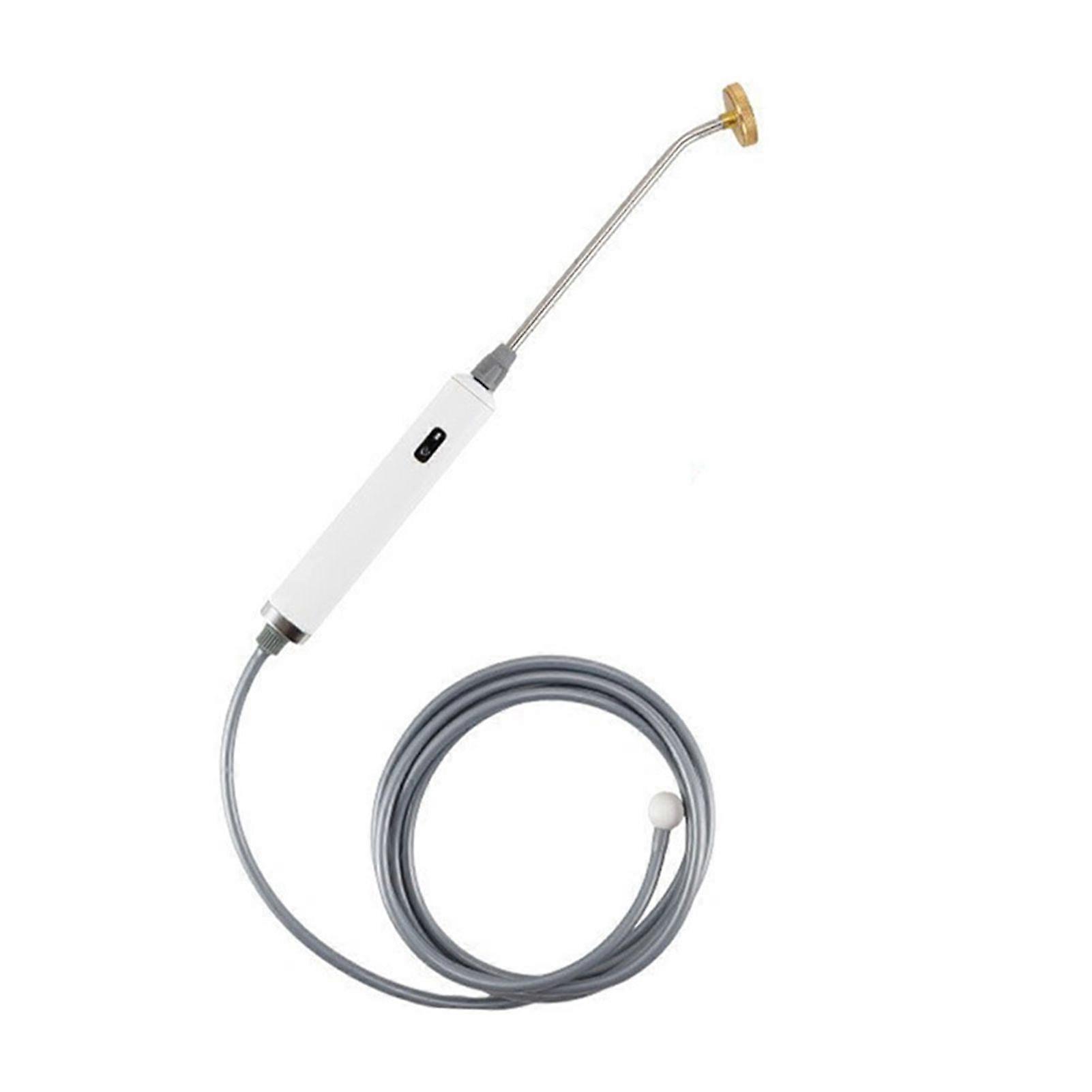 Stainless Steel Watering Wand with 3 Spray Adjustable and One Click Easy , Electric Hanheld Retractable 11-19 Inch Sprayer Wand with 9.8 Feet Hose, Sp