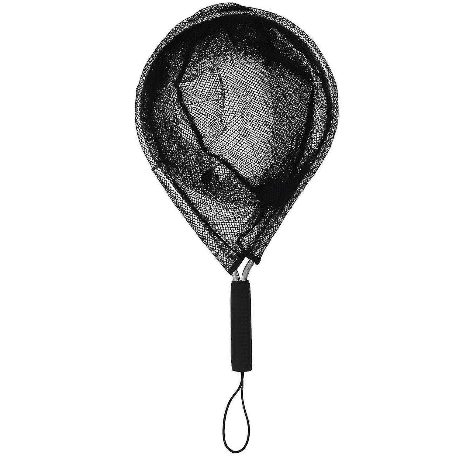 Aluminium Landing Nets Fly Fishing Fish Saver Nylon Knotless Mesh Trout Hand Net-L