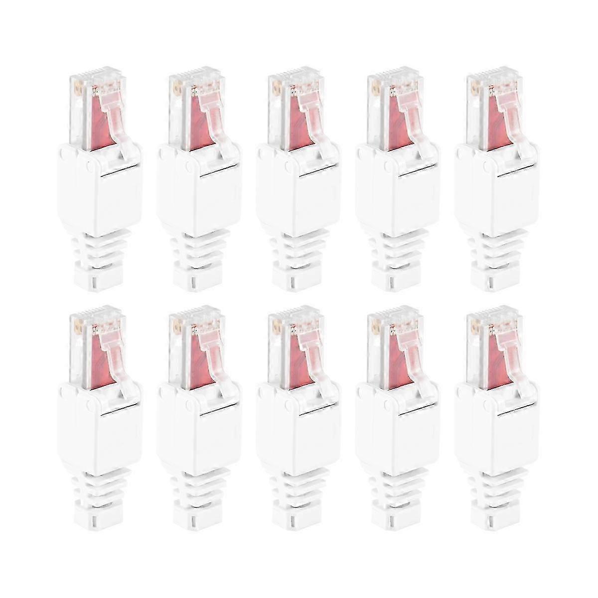 10 X Network Connectors Tool-free Rj45 Cat6 Lan Utp Cable Plug Without Tools Cat5 Cat7 Installation Cable Patch Cable