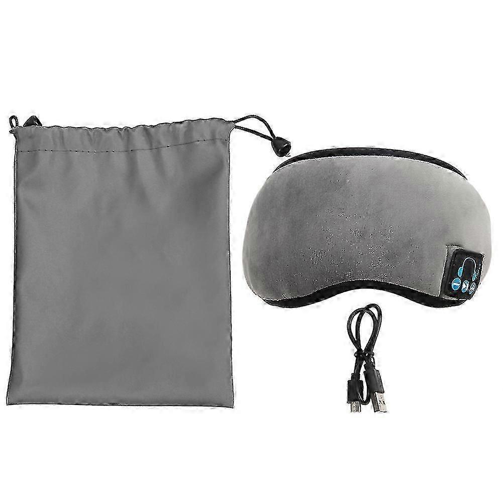 Bluetooth Wireless Sleep Mask with Built-In Headphone - Grey Washable Sleeping Eye Patch-Good