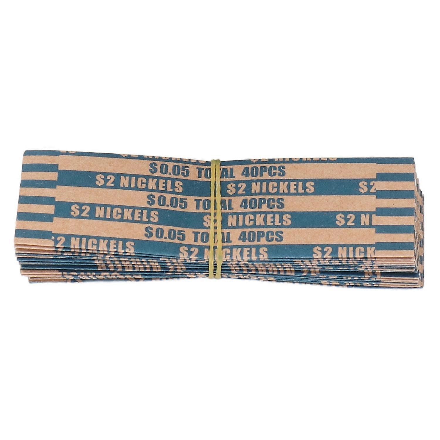 300pcs Coin Wrapper Anti Breakage Preformed Coin Paper Tube for Manual Filling Automatic Coin Counte