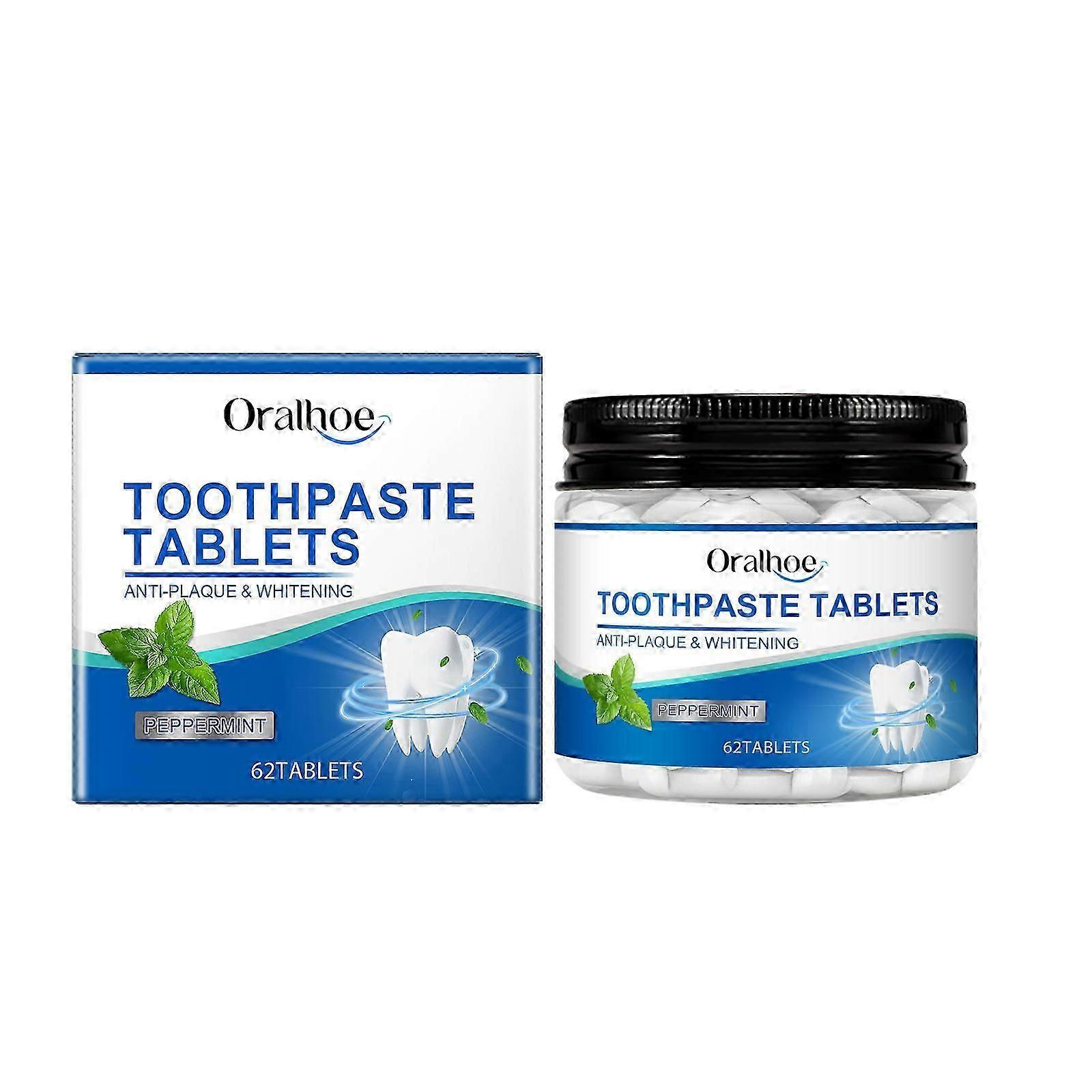 Mint toothpaste tablets, care for oral health, clean teeth stains fresh mouth care toothpaste tablets