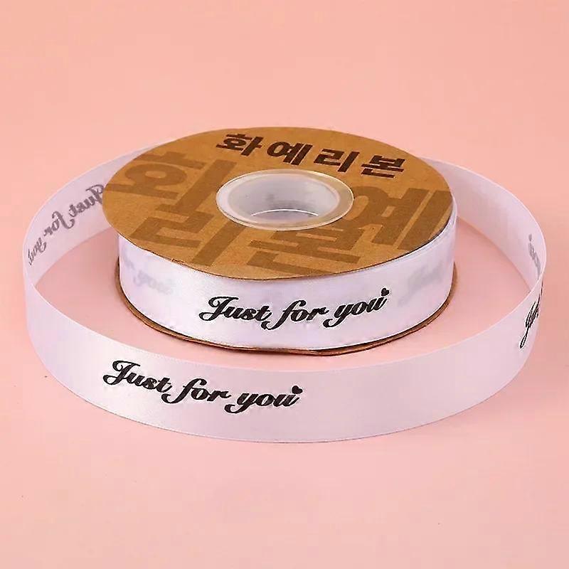 36 Meters Colorful Ribbons "just for you" English Word Gift Box Packaging Ribbon Valentine's Day Bouquet Decoration