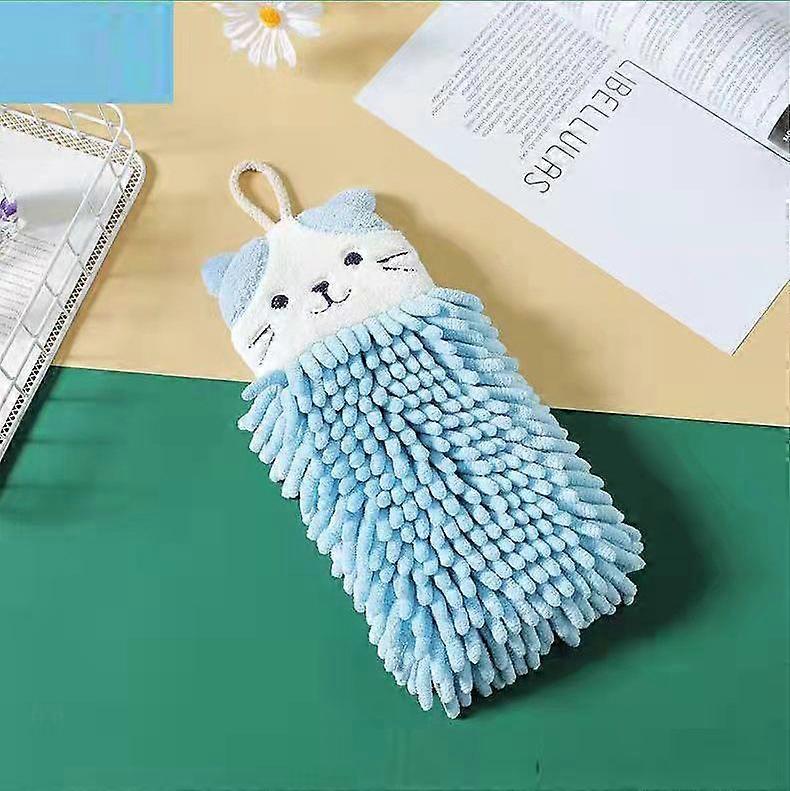 Chenille Soft Towel Cute Animal Hanging Towel Absorbent Quick Drying Household Kitchen Chenille Hanging Towel