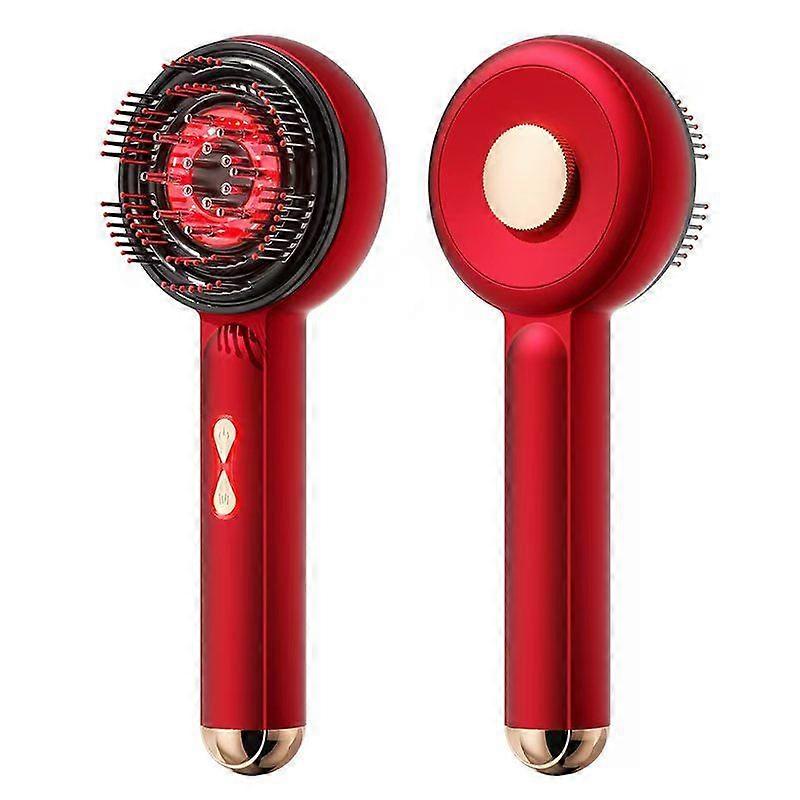 Red Light Therapy Brush Multi-Function Scalp Massage Brush with Red Light Oil Applicator