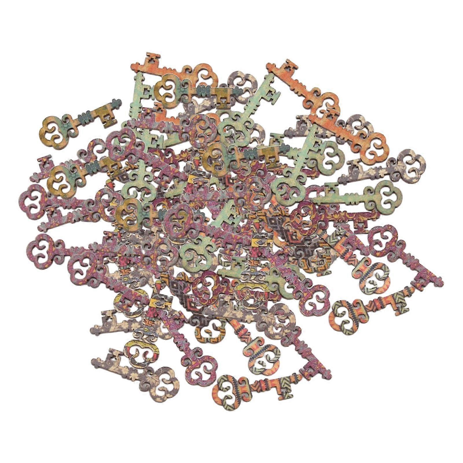 50PCS Key Embellishment Mixed Color