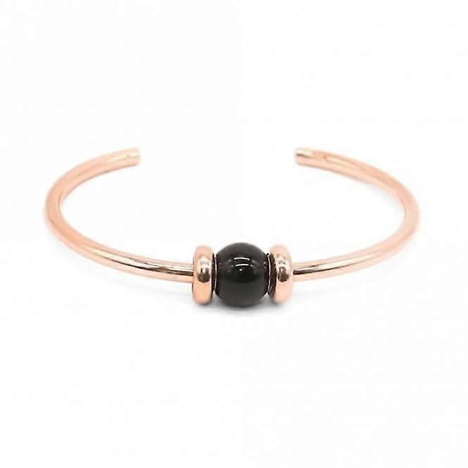 Black Onyx Copper Bangle