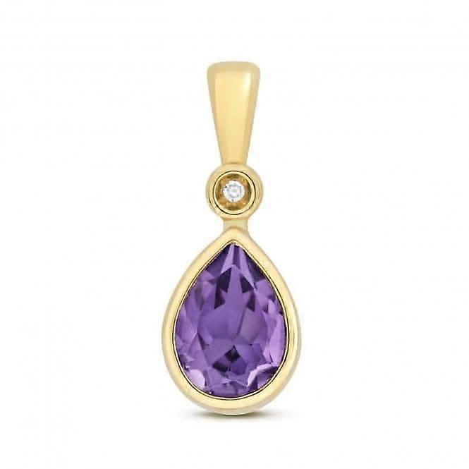 Diamond And Amethyst Pendant PD248A