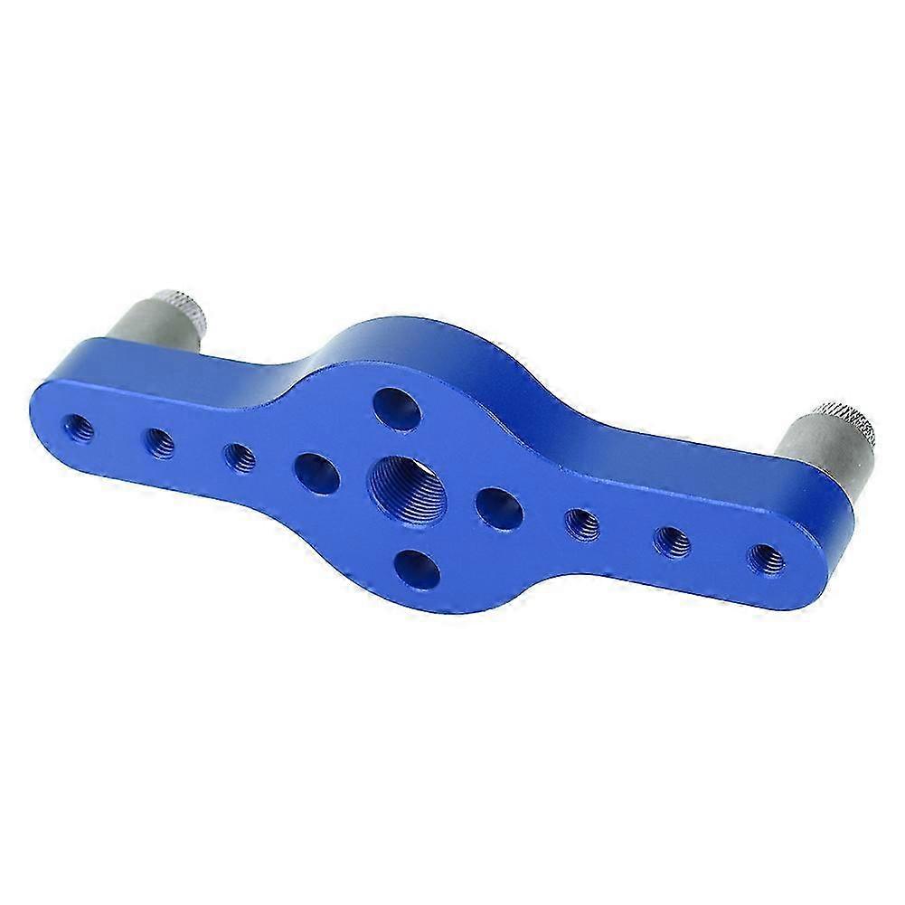 Hole Punch Locator Aluminum Alloy Puncher Gauge DIY Woodworking Tool with 3Pcs Drill BushingBlue