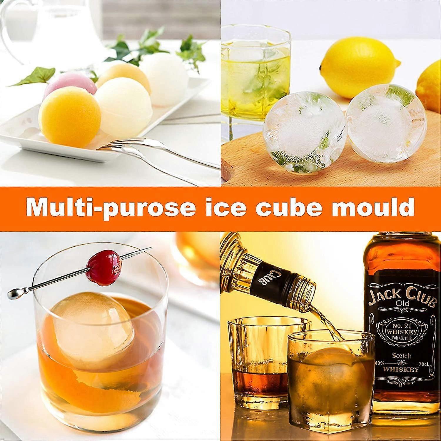 Spherical Ice Cube Mold - Round Snowball Ice Cube Tray - Fits Xl Ice Cubes