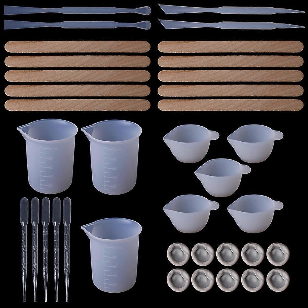 DIY Art DIY Epoxy Resin Molds Lightweight Necessary DIY Tool Molds Desktop Ornaments Resin Casting Kit for Beginner  White