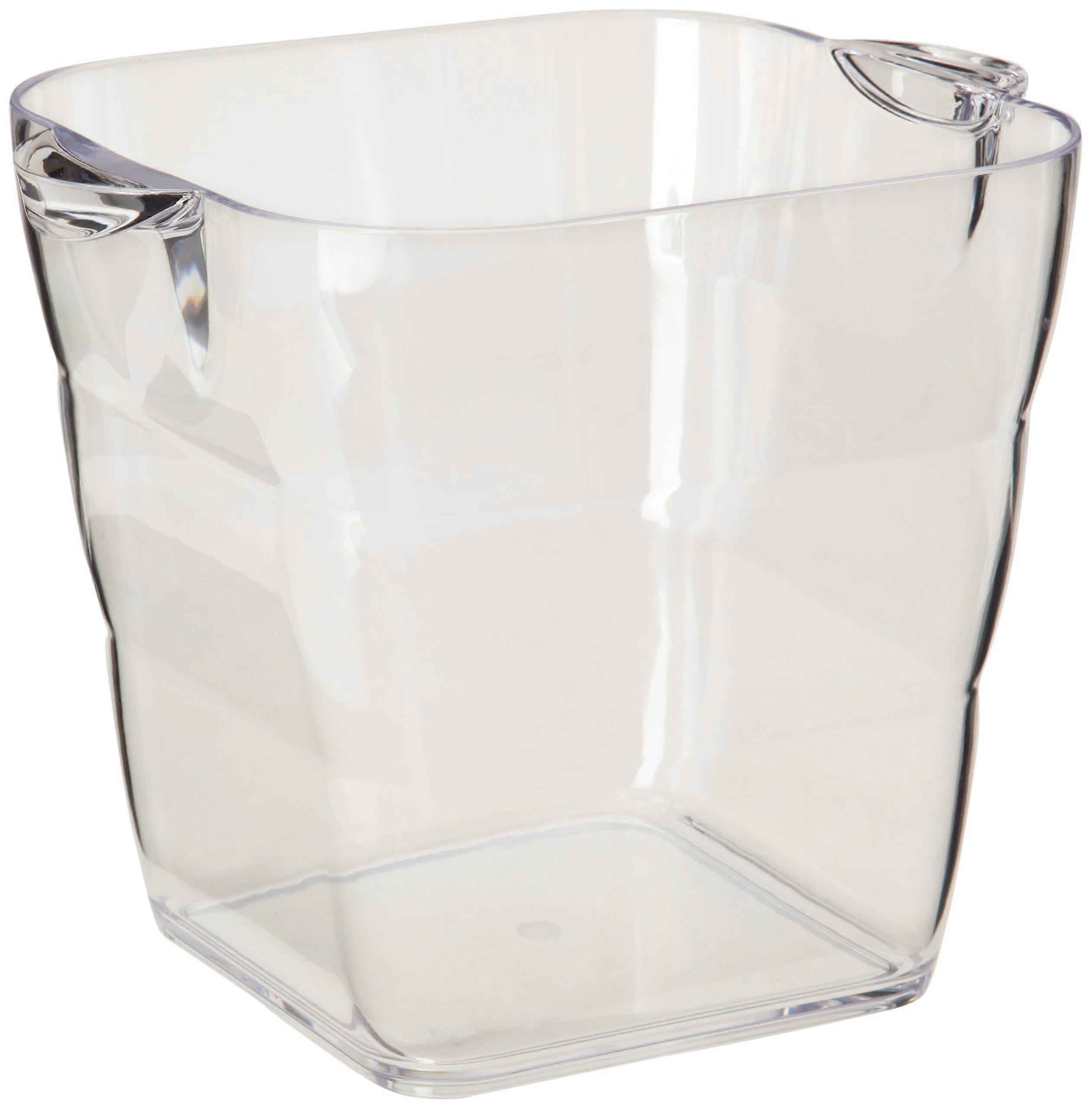 Viva acrylic square wine bucket, open