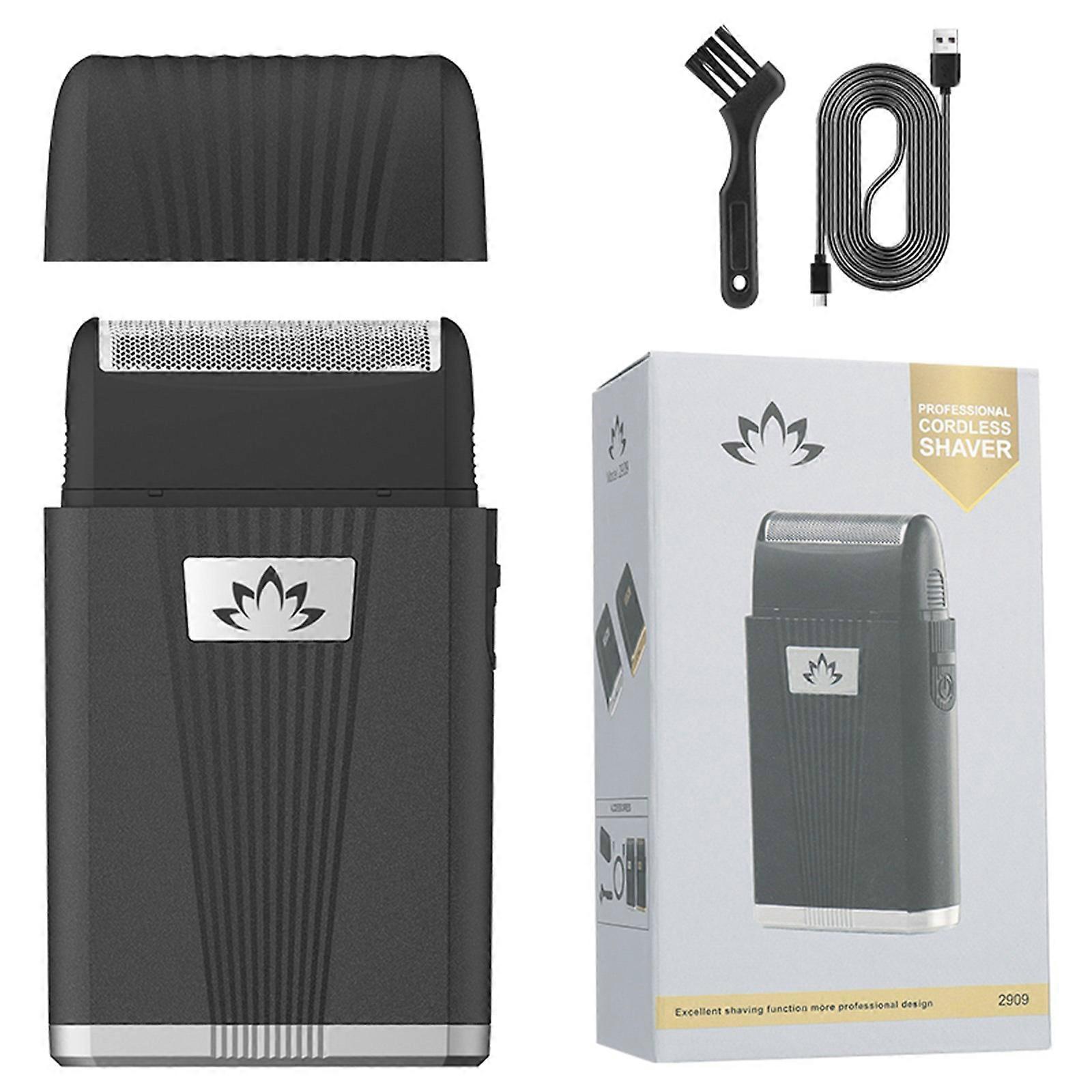 Men's Reciprocating Cordless Shaver Electric Rechargeable Beard Sideburn Trimmer Shaver Multifunction Grooming Shaver  Silver