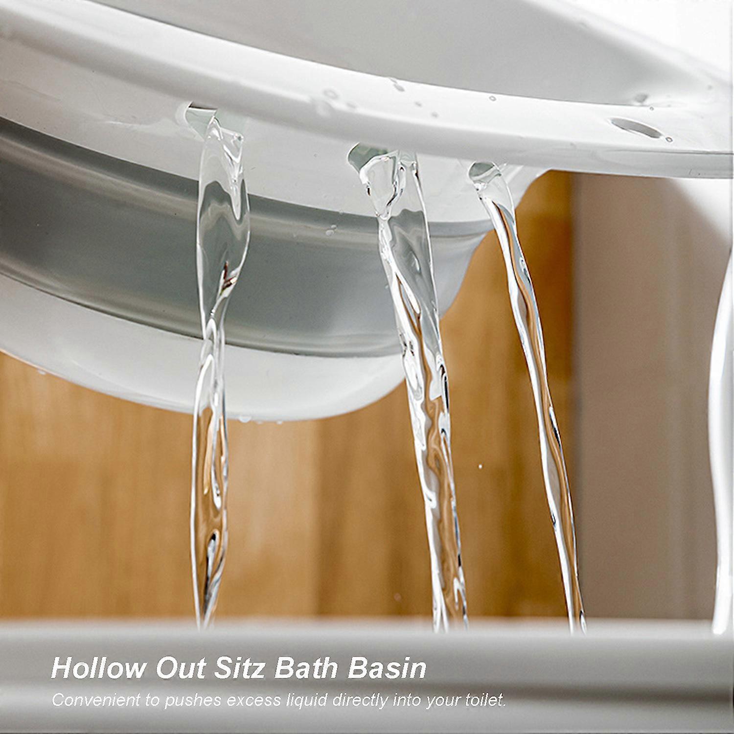Sitz Bath for Toilet Collapsible Seat Sitz Foldable Squat Free Sitz Bath Folding Sitz Reusable Toilet Sitz Bath Tub Hip Basin for Patient Elderly Pos