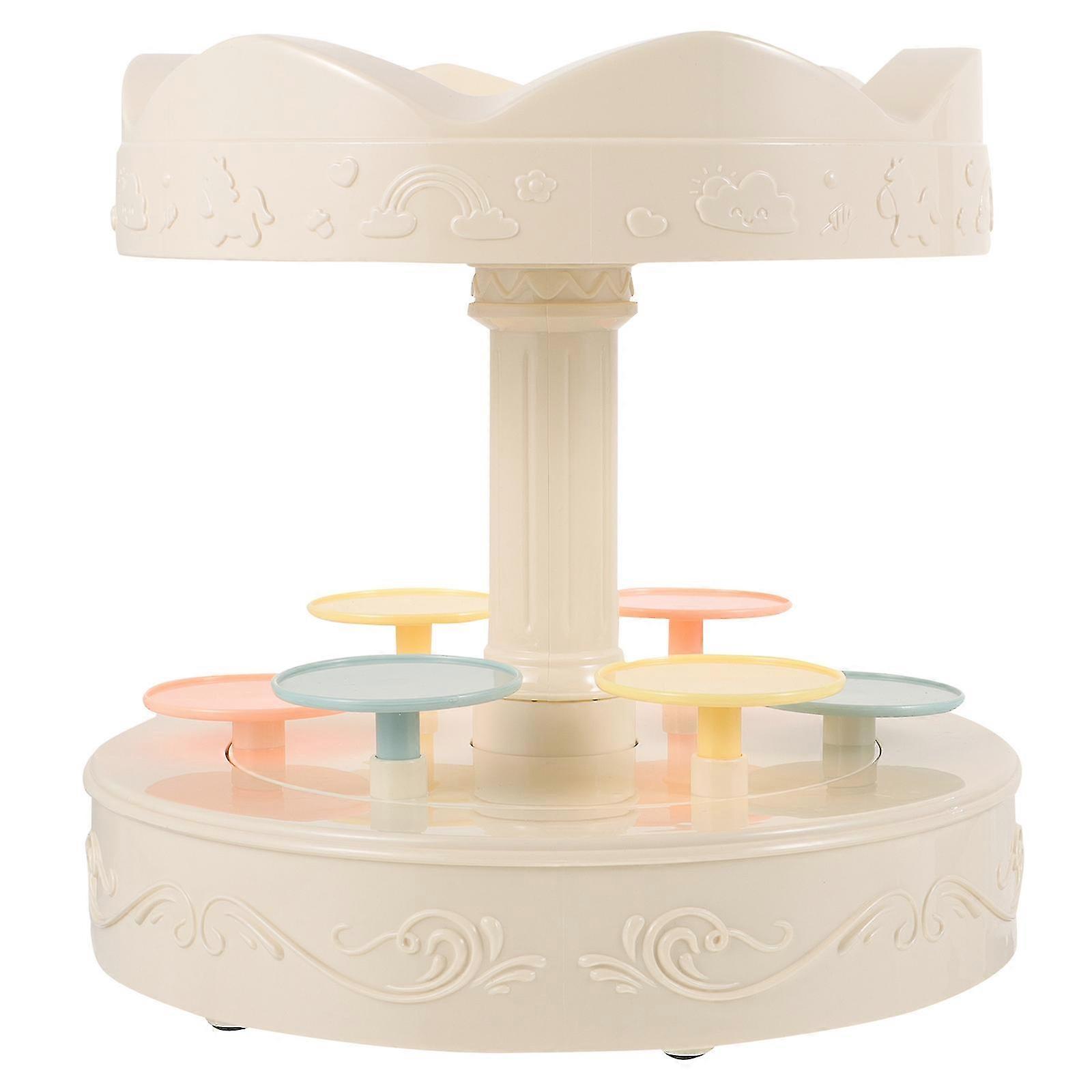 Περιστρεφόμενο καρουζέλ Cupcake Holder Autorotation Cupcake Stand για το πάρτι αρτοποιίας