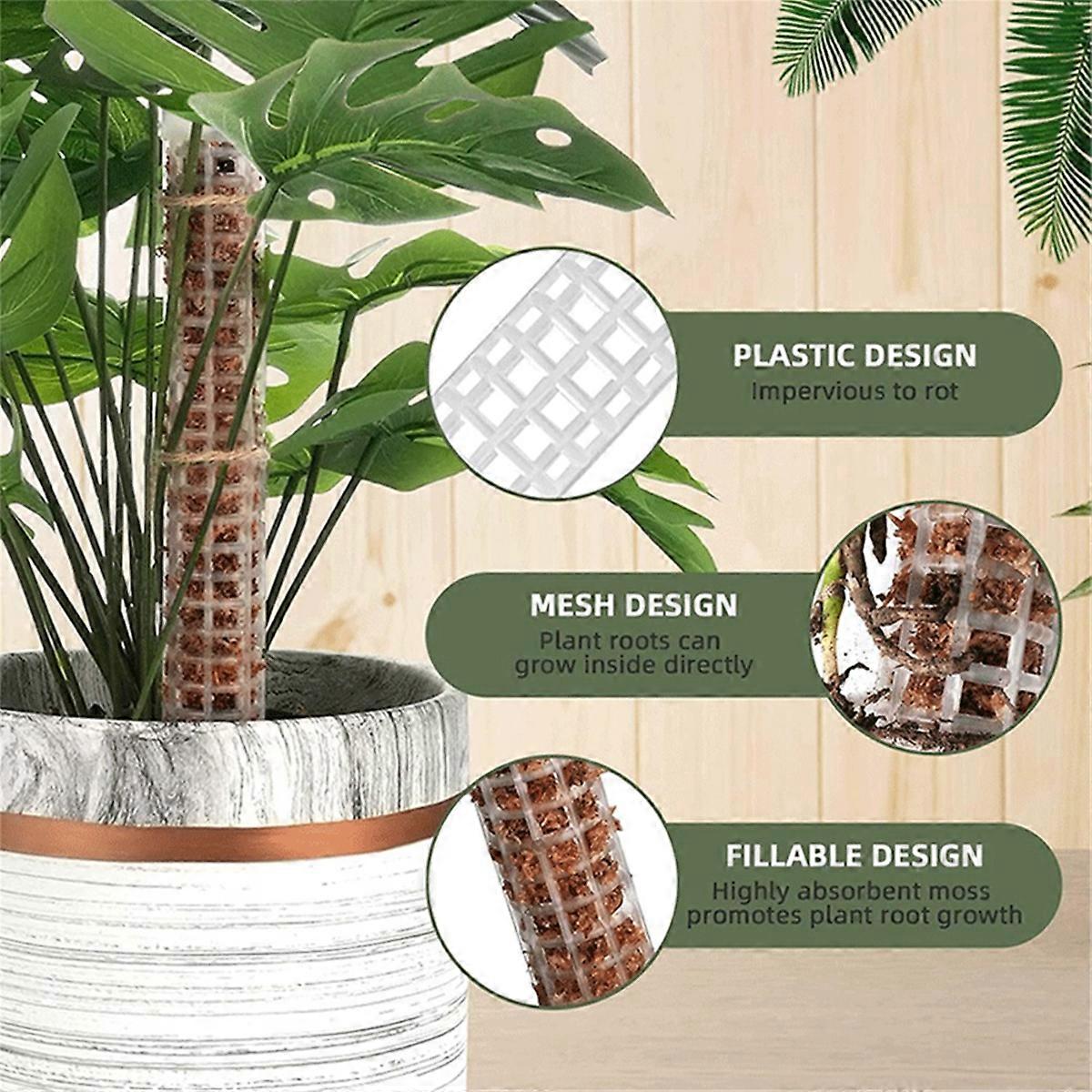 Plastic Moss Pole, Extended to 25Inch, Moss Pole for Plants,B