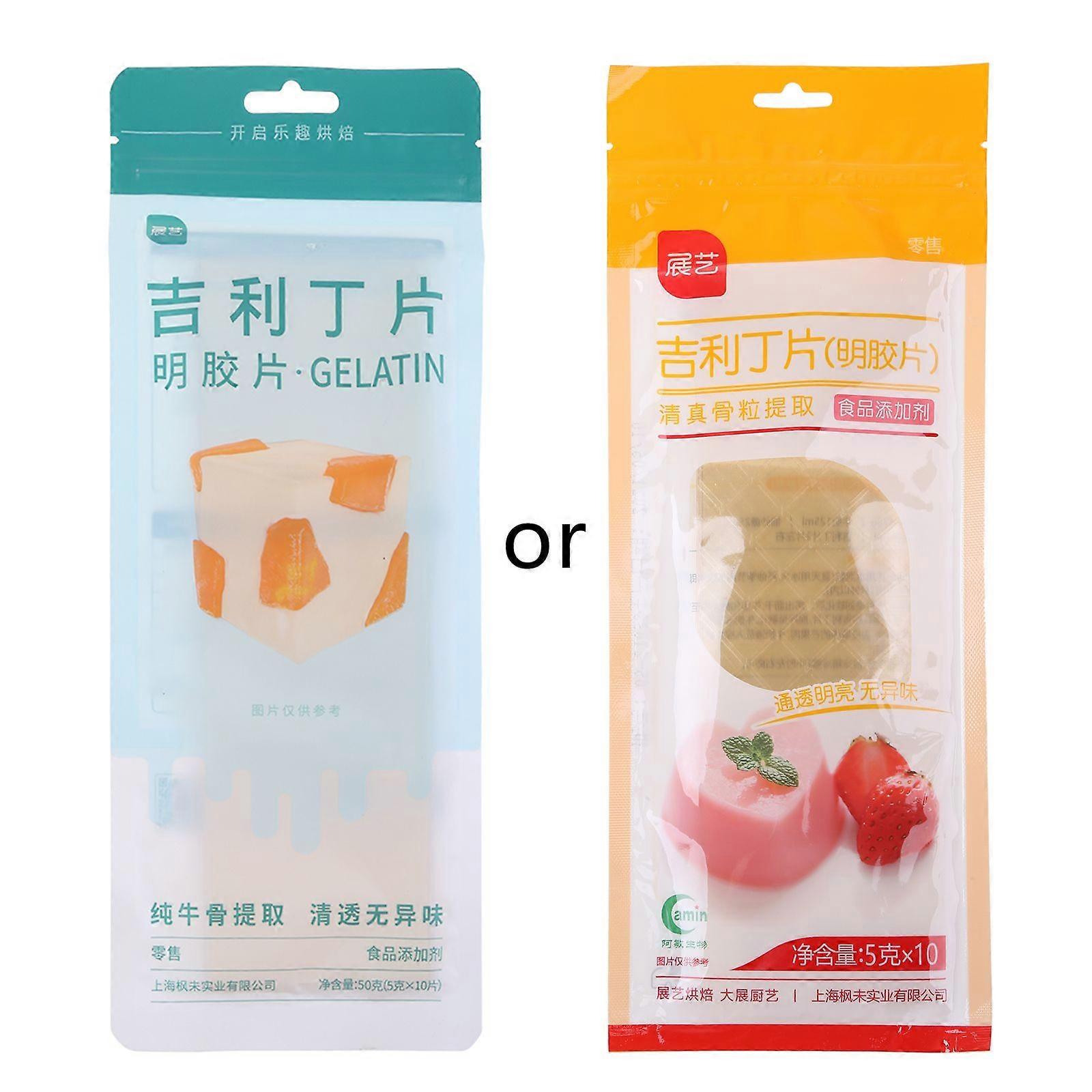 清真银叶明胶叶片,用于烹饪慕斯蛋糕甜点混合物