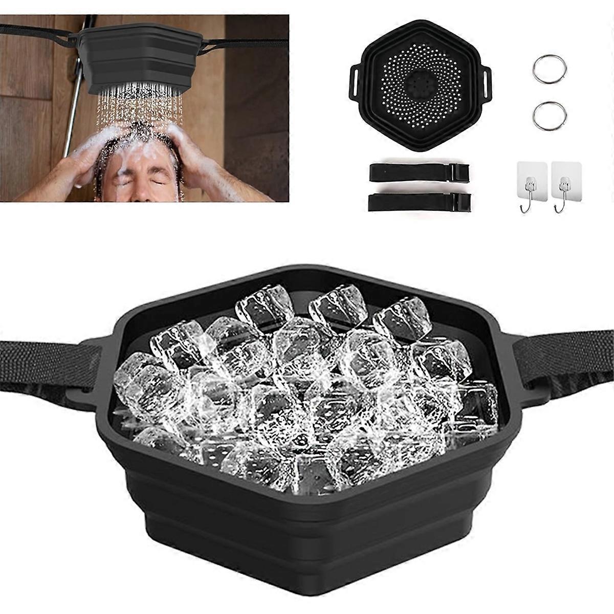 Ice Bath Foldable Bathroom Showerhead Rubber Shower Cooler Athlete Cooling Bath Tool Portable Quick